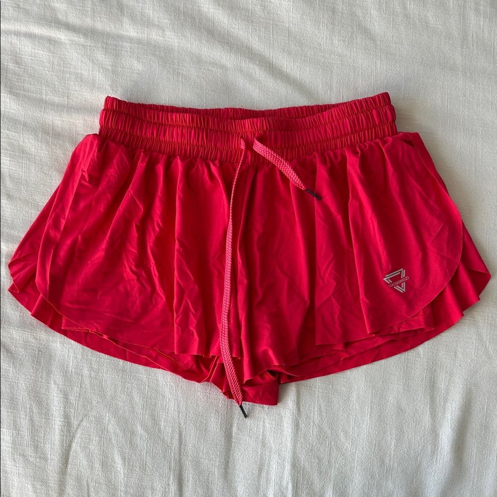 Red Women's Athletic Shorts